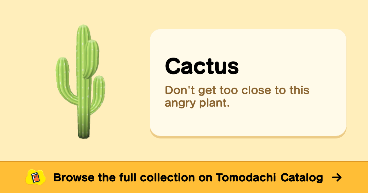 Cactus  Tomodachi Life Objects - Animal Crossing World