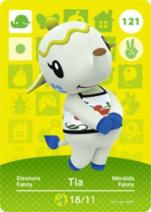 Carta Amiibo Tia # 121 Animal Crossing AUTENTICA Serie 2 NUOVA MAI - Foto 3