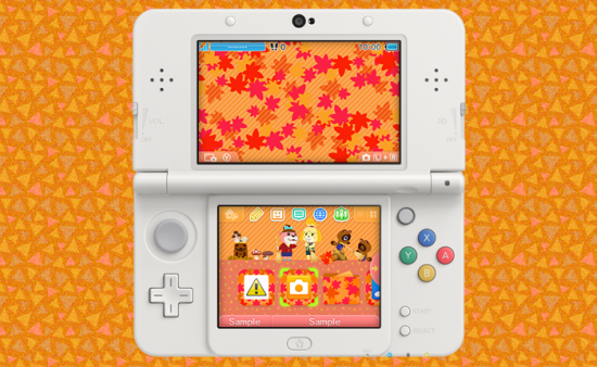 Animal Crossing: Autumn Falling Leaves 3DS HOME Menu theme ...