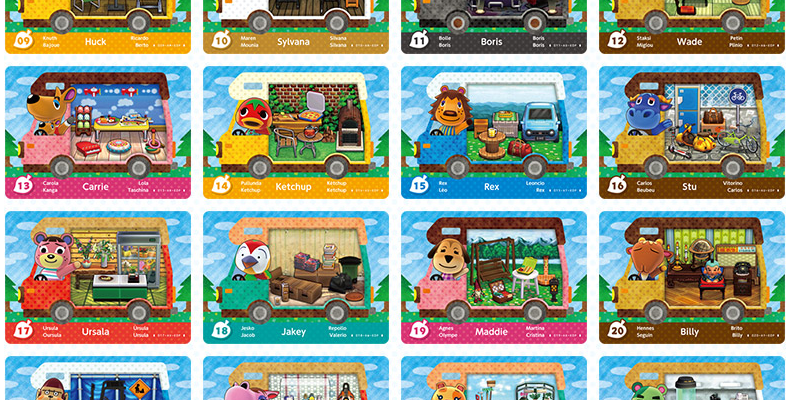 acnl all amiibo cards