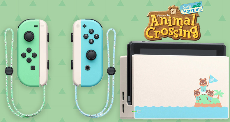 Standalone Animal Crossing New Horizons Switch Joy Cons and Dock