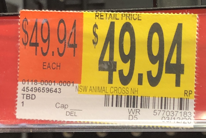 animal crossing price nintendo store