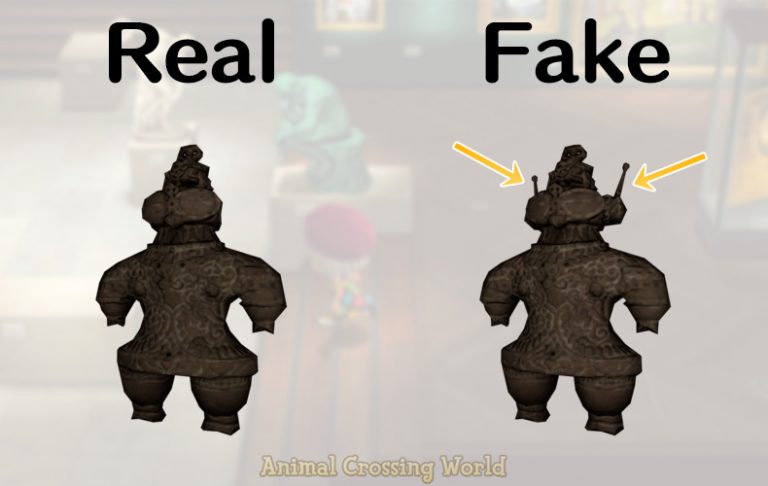 gallant statue acnh real vs fake
