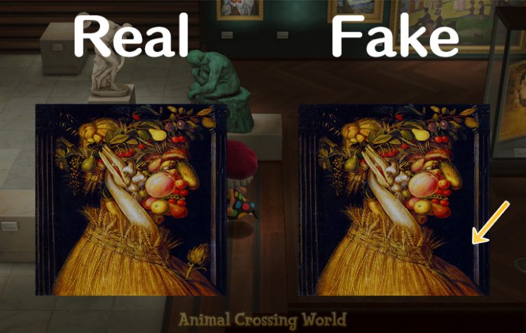 Redd S Paintings Statues Real Vs Fake Art Guide For Animal Crossing   Animal Crossing New Horizons Guide Redd Jolly Painting Real Vs Fake 768x486 