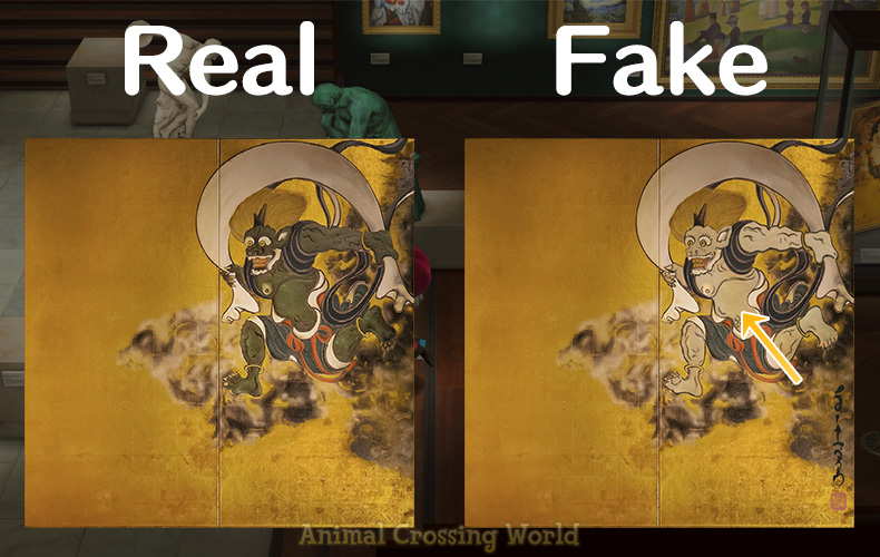 Serene Painting Fake Vs Real How To Spot Fake Art In Animal Crossing ...