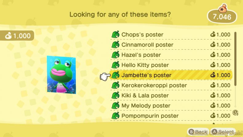PSA!! I just did the update and can no longer order the Hello Kitty posters  from nook shopping! : r/AnimalCrossing