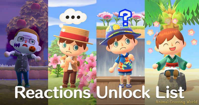 Reactions Emotes How To Unlock Complete List By Personality In Animal Crossing New Horizons