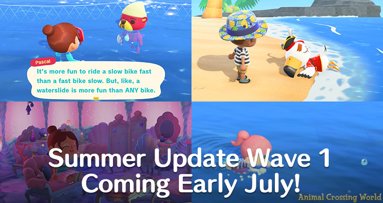 Swimming Sea Creatures Pascal Come To Animal Crossing New Horizons In Early July Summer Update Animal Crossing World