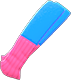 Aerobics Leggings Item with Light Blue & Salmon Pink Variation in Animal Crossing: New Horizons