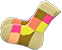 Color-Blocked Socks Item with Beige Variation in Animal Crossing: New Horizons