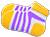 Kiddie Socks Item with Yellow & Purple Variation in Animal Crossing: New Horizons