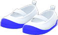 Slip-On School Shoes Item with Blue Variation in Animal Crossing: New Horizons