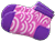 Wave-Print Socks Item with Purple Variation in Animal Crossing: New Horizons