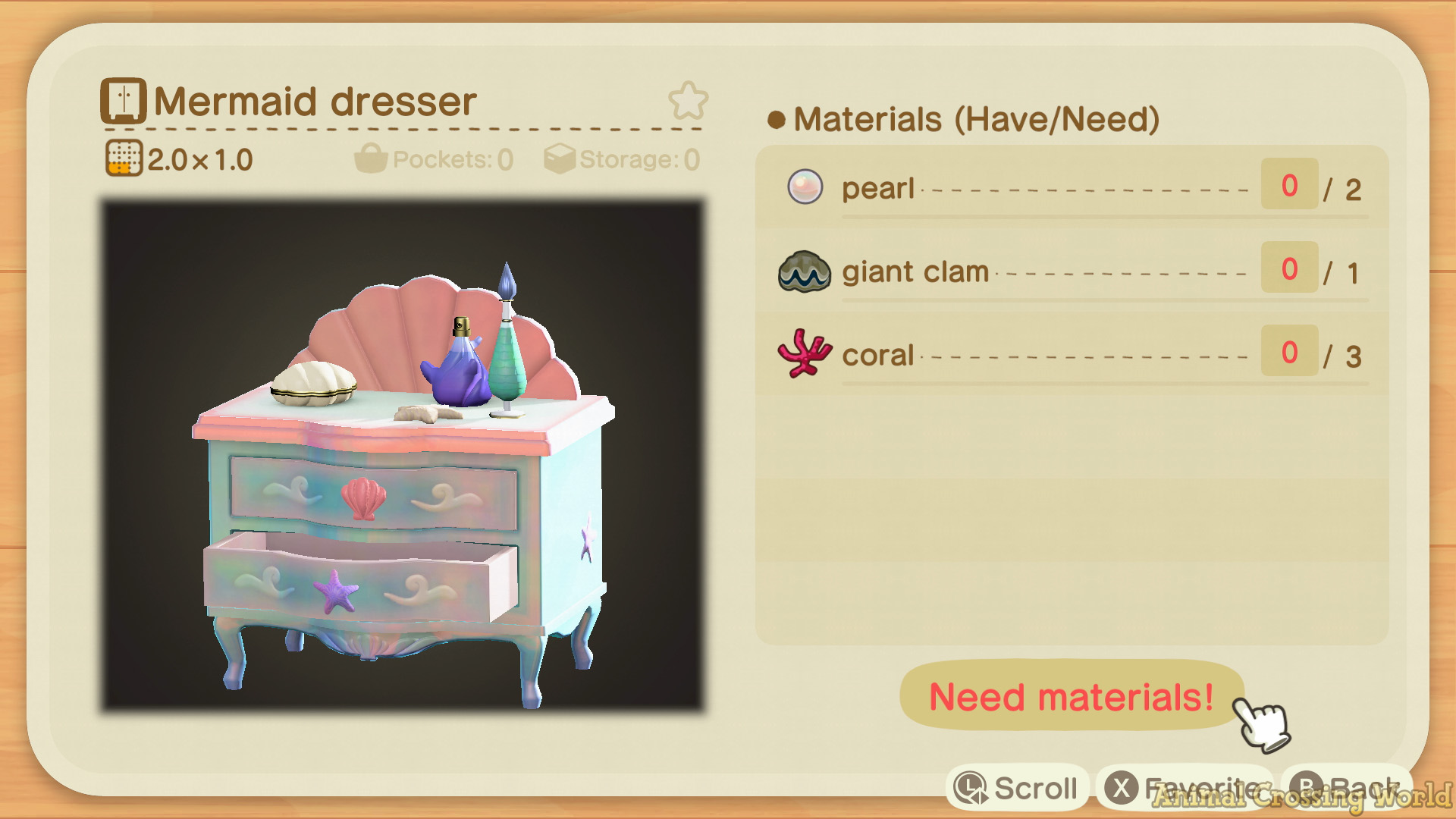 Pascal's Mermaid Set: Furniture DIY Crafting Recipes & Clothing