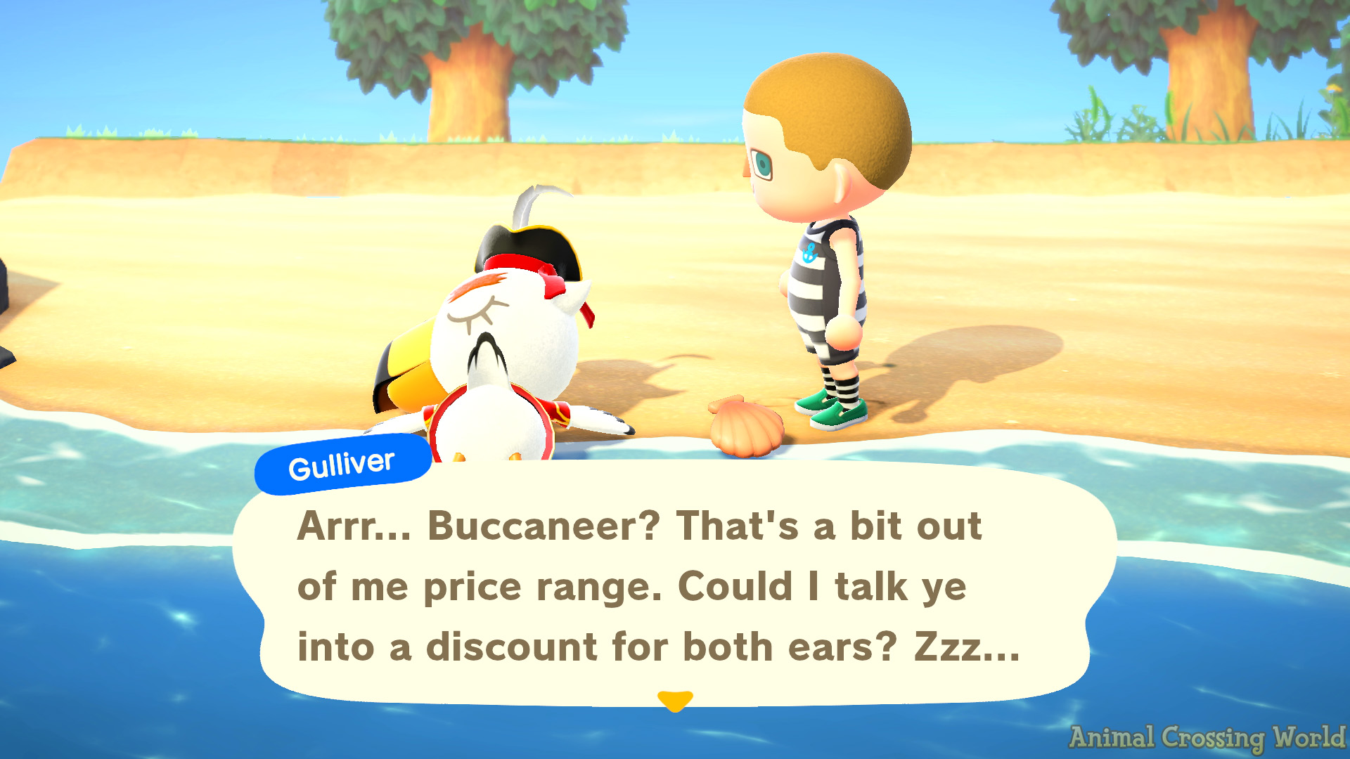Pirate Gulliver (Gullivarrr) Items List & How To Find Communicator in Animal  Crossing: New Horizons (ACNH)