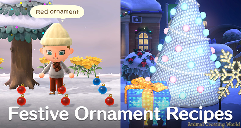 Festive Christmas Ornament Diy Recipe List How To Get In Animal Crossing New Horizons Acnh