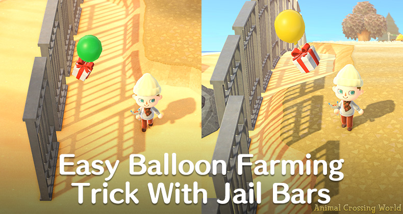 Farm Diy Recipe Balloons Easy Using Jail Bars Wall Trick In Animal Crossing New Horizons Guide Animal Crossing World