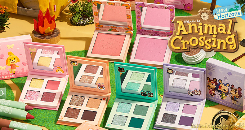 Animal Crossing New Horizons Colourpop makeup collection