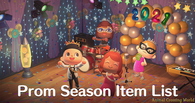 Prom Season Event Items Clothing List Color Variations In Animal Crossing New Horizons Acnh Guides Animal Crossing World