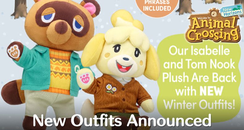 New Animal Crossing X Build A Bear Winter Outfit Characters Arrive Tuesday Morning Confirmed Animal Crossing World