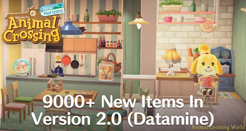 animal crossing new horizons 9000 new items version 2 update datamine banner