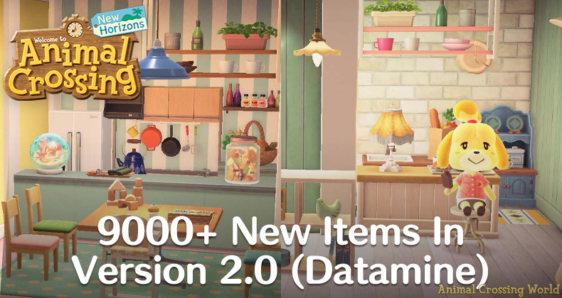 All 9000+ New Items In Version 2.0 Animal Crossing: New Horizons Update