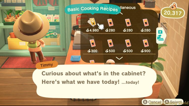 Cooking DIY Recipes List & How To Unlock More Guide For Animal Crossing ...