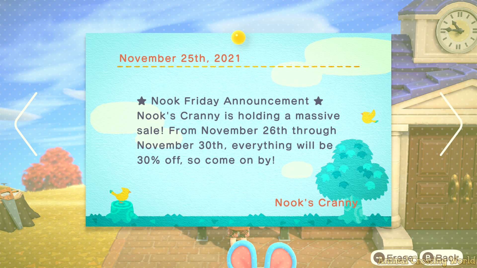 Nook Friday (Black Friday) Sale Event Guide for Animal Crossing New