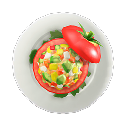 Salad-Stuffed Tomato Recipe in Animal Crossing: New Horizons