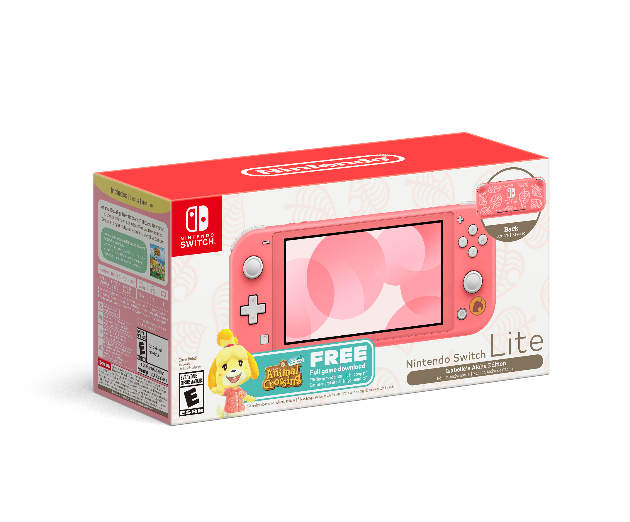 New Animal Crossing Themed Blue & Pink Nintendo Switch Lite 
