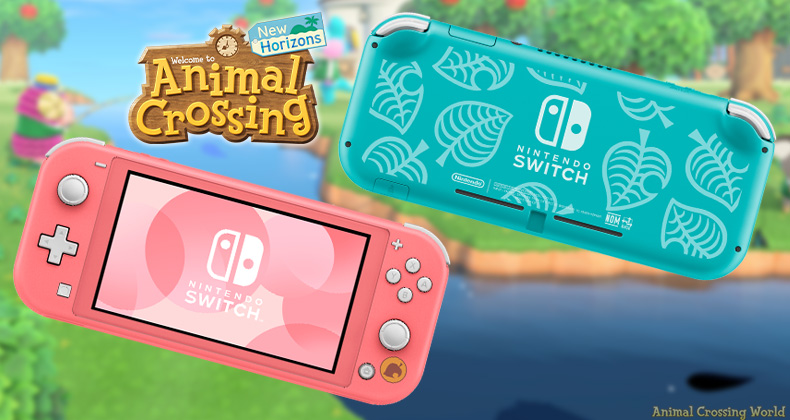 New Animal Crossing Themed Blue & Pink Nintendo Switch Lite